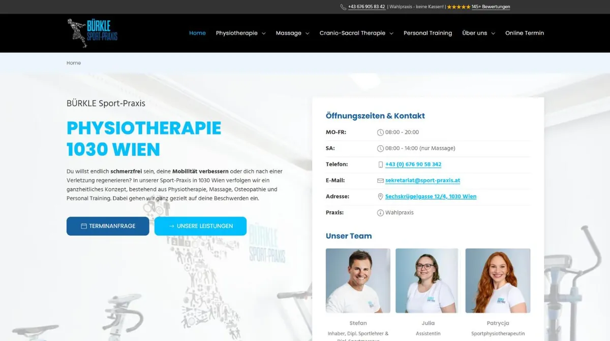 Vorher: BÜRKLE Sport-Praxis