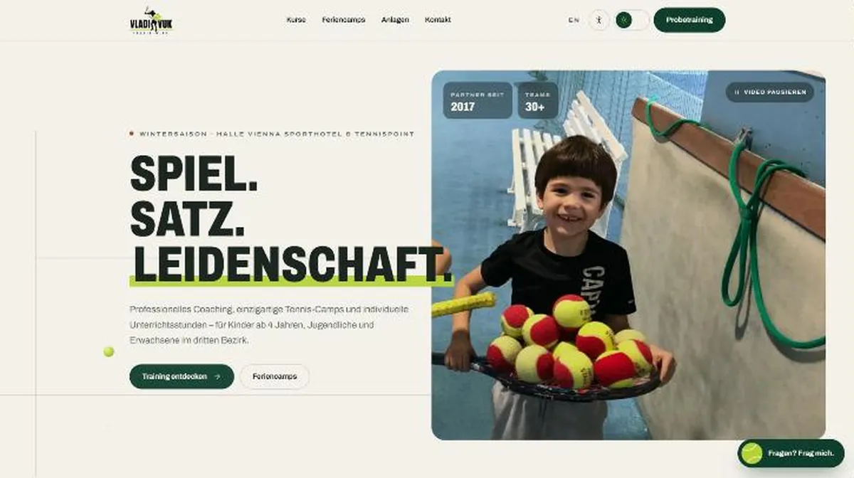 Nachher (in Arbeit): Vladi Vuk Tennis