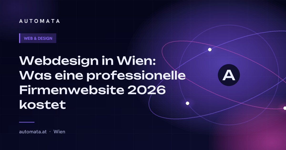 Web Design in Vienna: What a Professional Company Website Costs in 2026