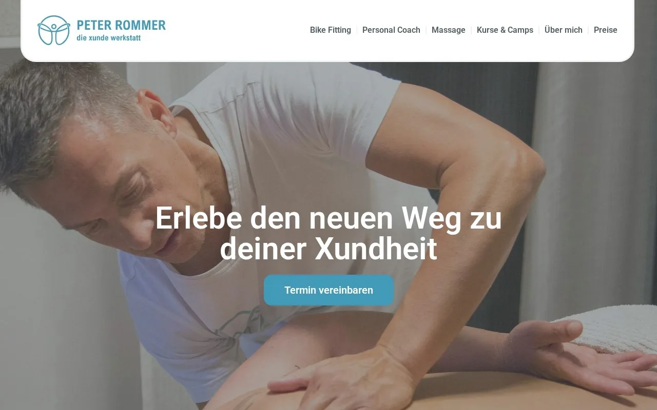 Website Peter Rommer – Startseite